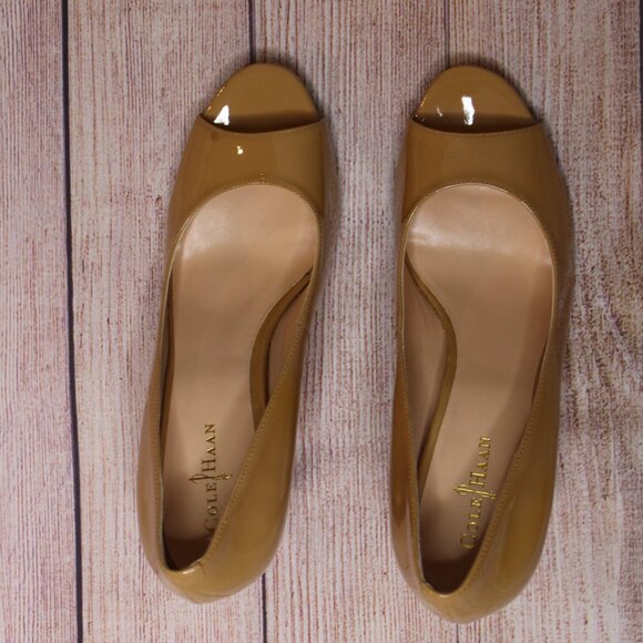 Cole Haan Nike Air Nude Peep Toe Heels - Picture 4 of 14
